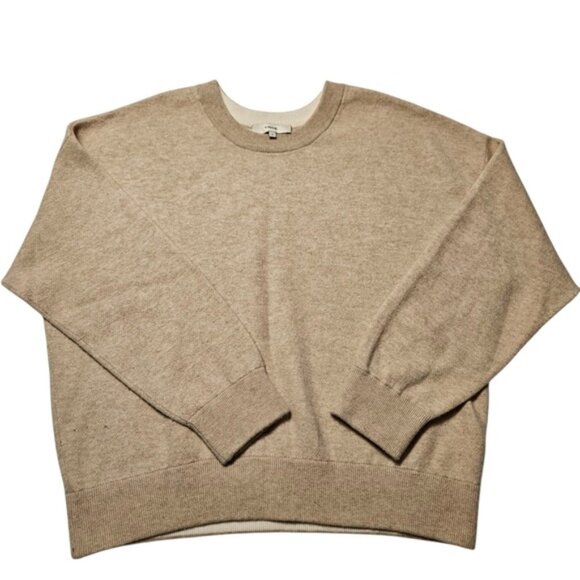 Vince Womens Cashmere Blend Sweater Knit Beige Crewneck Pullover Small S - Picture 1 of 10